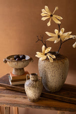 Rustic Ceramic Urn – 15 Inch Height – Distressed Multi Finish