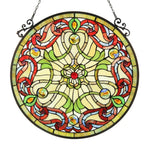 Victorian Floral Stained Glass Window Panel – Chloe Lighting Rosabella 23.5