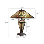 double lit table lamp