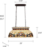 Elegant 3-Light Victorian Pendant with Dark Bronze Finish