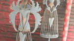 Decorative gold and silver Christmas angel figurines