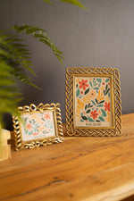 Gold Metal Photo Frame – 5.5 Inch Height – Bow Accent, 3x5 Picture Display