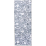 Floral Poppy Runner Rug – Vibrant Red Flowers on Neutral Background 21x54