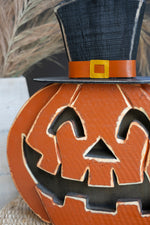painted wood pumpkin