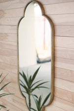 Kalalou Vertical Gold Wall Mirror – Metal & Glass Accent