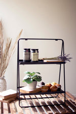 Distressed Metal Display Rack