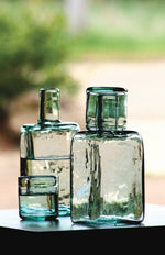 Hand-Blown Recycled Glass Nightstand Carafe