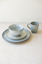 Glazed Ceramic Mug Set in Blue-Grey – 4 Pack