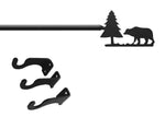 Lodge Inspired Adjustable Curtain Rod with Bear Pine Accent