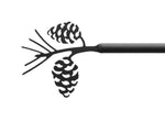 Rustic Wrought Iron Curtain Rod for Wide Windows