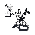 Dragonfly Curtain Tie Backs Wrought Iron Set