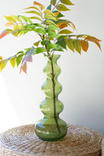 Small Green Glass Bubble Vase – 13.5