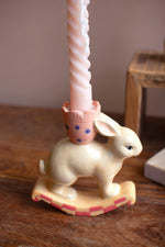Easter Bunny Candle Holders – Glazed Ceramic Trio