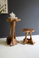 Rustic teakwood tables for living room décor