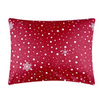 Festive Red Christmas Pillow Sham – 20x26 Cotton Quilted Cover