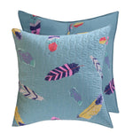 26x26 Euro Sham – Cotton Pillow Cover with Tribal Embroidery
