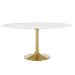 Modway Lippa 60" Round Artificial Marble Dining Table