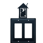 Double GFCI Outlet Cover – Outhouse Wrought Iron – 7.38