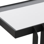 Tempered Glass Entry Console Table with Sleek Black Frame
