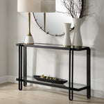 Shadow Modern Console Table – Glass & Iron Design
