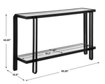 Grace Feyock Designed Black Console Table with Glass Accents