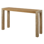 Biophilic-Inspired Console Table with Woven Surface