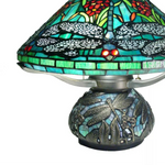 Tiffany Dragonfly Lamp for Living Room – Vintage Multicolor Glass Accent Light