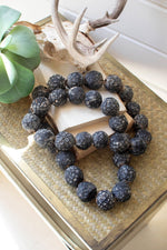 Black Clay Decorative Bead Strand – 25 Inch Long by Kalalou