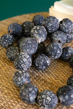 Kalalou Black Clay Beads – 25 Inch Decorative Strand