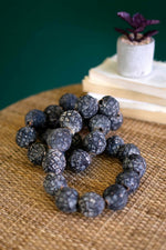 Decorative Black Clay Beads – 25 Inch Rustic Modern Accent