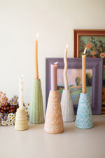 Multicolor Clay Party Hat Candle Holders – 9.5