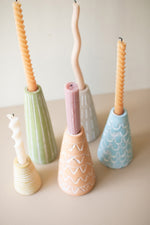Handmade Multicolor Clay Candle Holders – 9.5