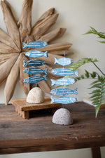 Clay and Stone Sardine Sculpture – Artisan Coastal Decor