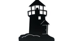 Handcrafted Wrought Iron Lighthouse Hanging Wall Accent