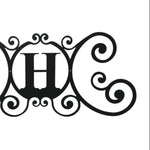 Metal House Plaque Letter H