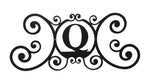 Black Iron Monogram O Decorative House Sign