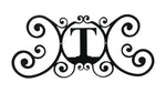 Black Iron Monogram T Decorative House Sign