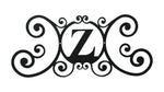 Black Iron Monogram Z Decorative House Sign