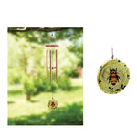 Manual Woodworkers Outdoor Spinner Windchime with Bee Theme