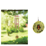 Whimsical Bee Wind Chime with Spinning Metal Accent