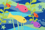 Colorful Swimmer Accent Rug – Jellybean Washable Outdoor Mat