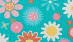 Washable Vintage Floral Mat – Jellybean Flower Power Entry Rug