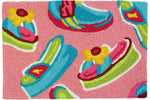 Beach Vibes Welcome Mat – Fun Sandal Design Accent Rug 20