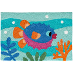 Jellybean Quirky Fish Doormat – 20x30 Funny Fish Lips Entry Rug