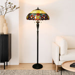 Decorative Floor Lamp – Tiffany Glass Shade, Vintage Style by Fine Art Lighting