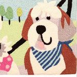 Playful Pet-Themed Entry Mat – Jellybean Showing Off in the Park