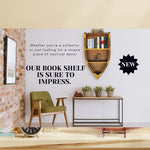 Canoe Shaped Accent Shelf – 34.3H Wooden – Rustic Nautical Design
