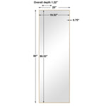 Measurement chart of a rectangular object with dimensions labeled.