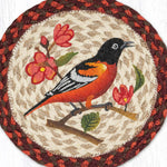 Nature Inspired Oriole Bird Round Jute Trivet 10