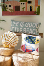 18-inch coastal fish pillow